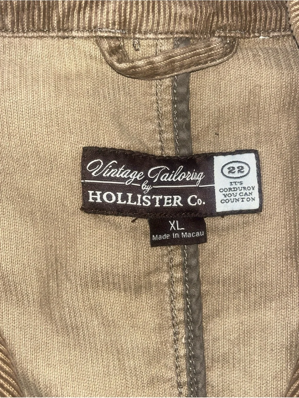 Hollister vintage tailoring